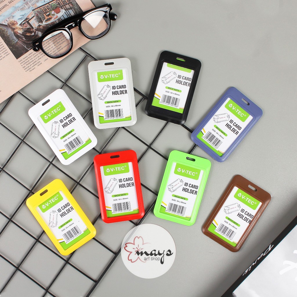 

V-TEC ID Card Holder - Lanyard Gantungan ID Name Tag Kerja Kantor 6x10 cm - Soft Card Holder