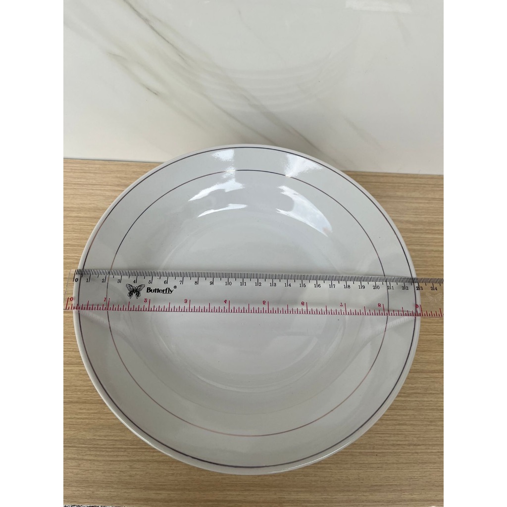 1 LUSIN PIRING MAKAN KERAMIK BESAR 9 INCH SNI MEWAH DAN TEBAL