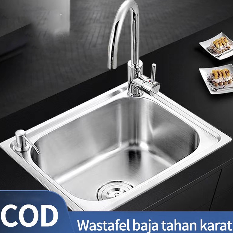 TOPSALE Bak Cuci Piring Stainless Peark 545754cm Wastafel Cuci Piring Stainless Sink Kitchen Set Was