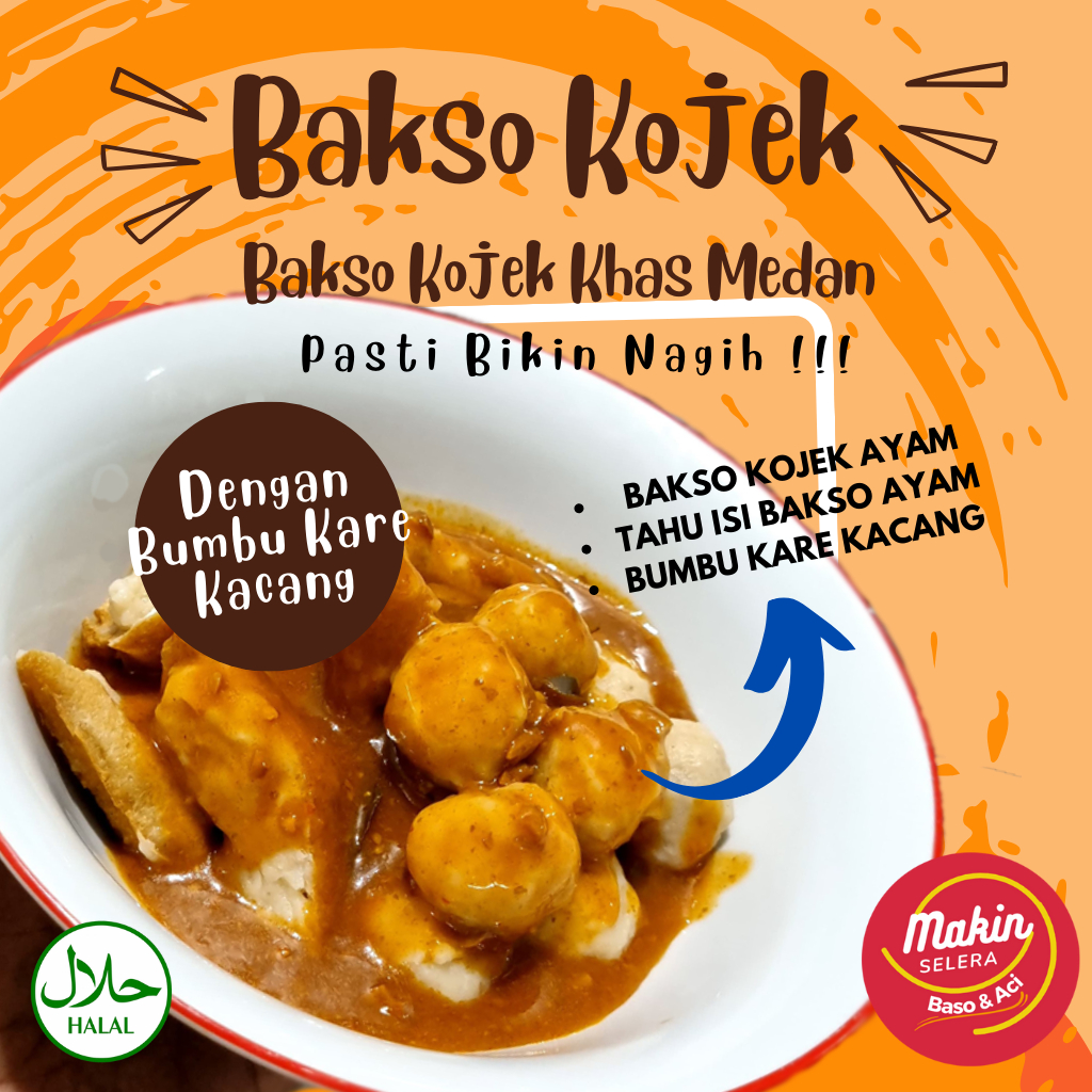 

Bakso Kojek Bumbu Kare Kacang Khas Medan Halal Baso Aci Plus Bumbu Kare Kacang By Makin Selera