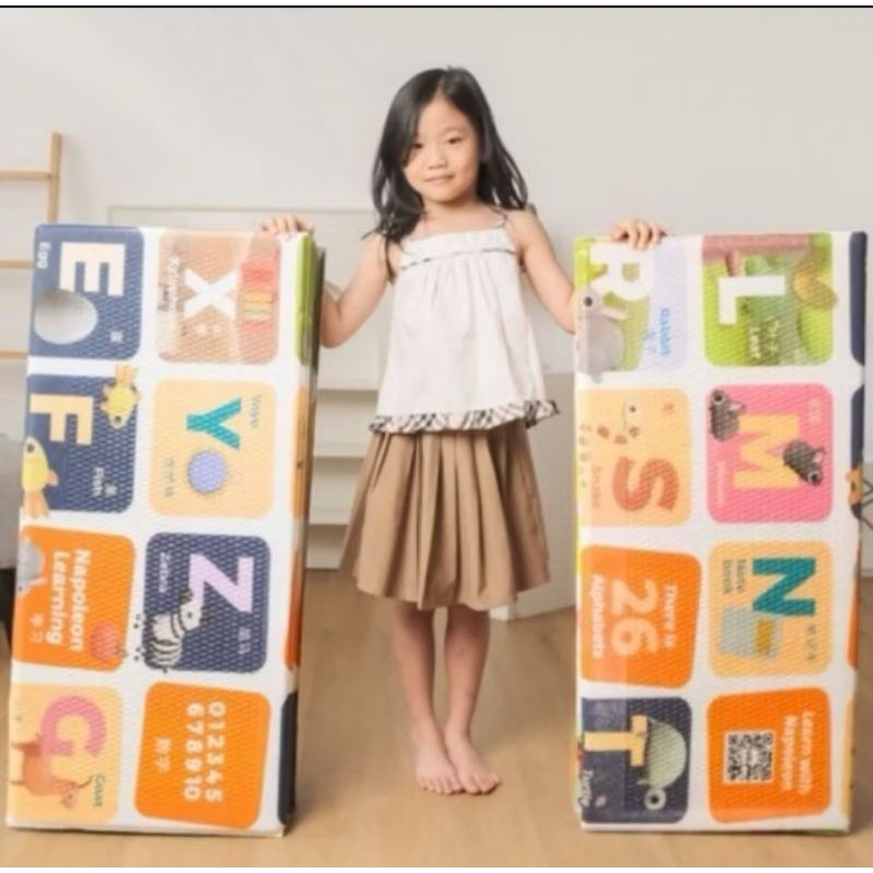 Playmate NAPOLEON learning foladble Baby Playmate, Tikar Lipat edukasi anak