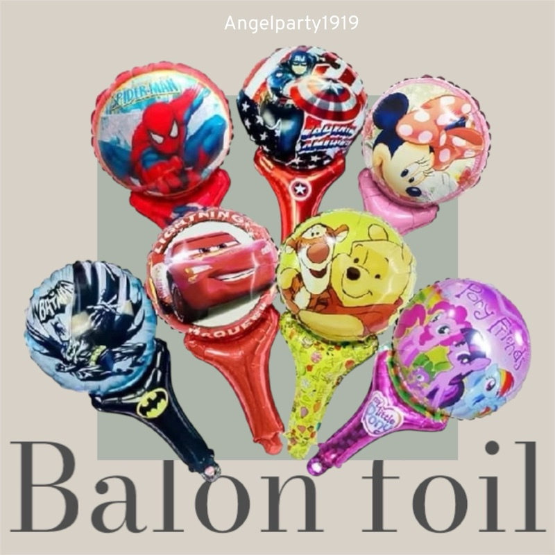 Balon Pentungan karakter / Balon foil tongkat / balon pentungan ultah
