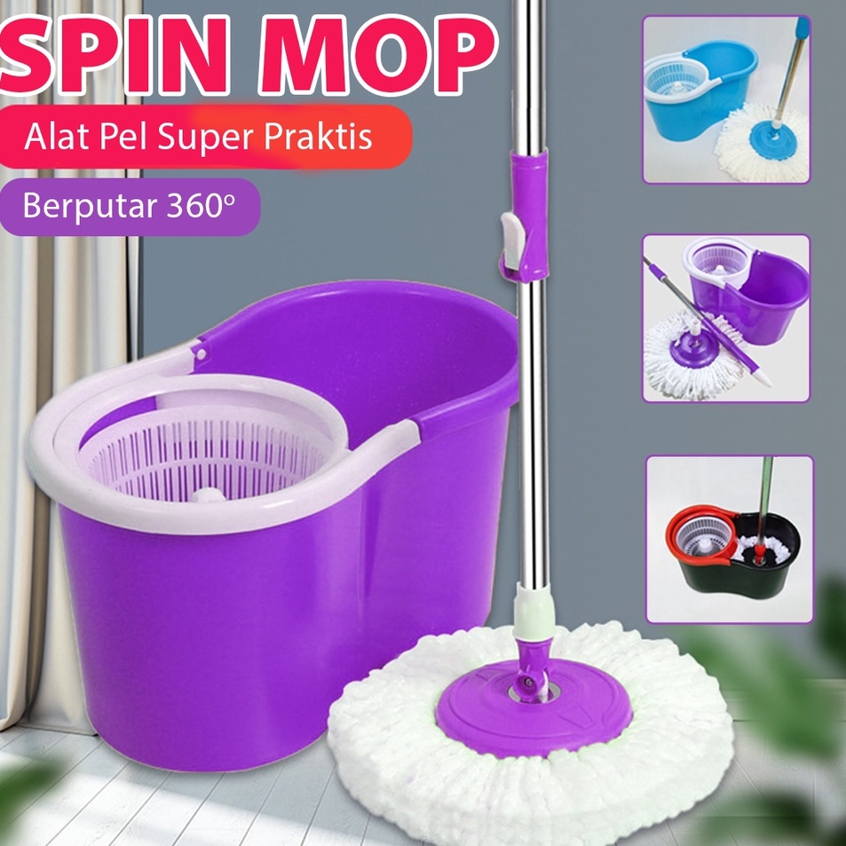 Hanya untuk anda Alat Pel Lantai Besar Super Mop Otomatis Spin Mop Magic dan Ember Pembersih Lantai 