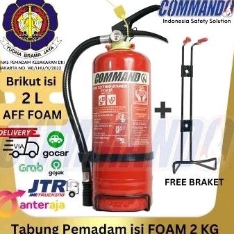Rekomendasi APAR FOAM 2 KG COMMANDO  AFF FOAM 2 L  Komplit Set  Free Braket