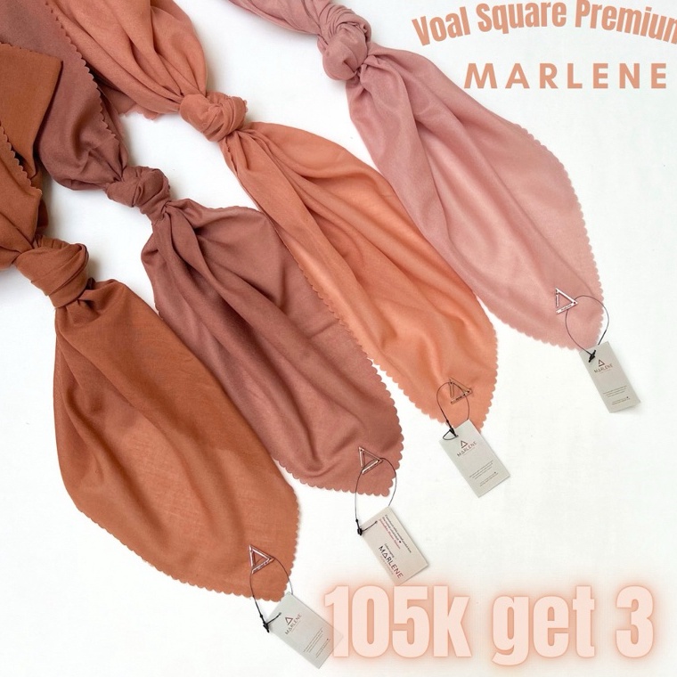 Top Produk Marlene  Hijab Voal Polos SegiEmpat Sahara Voal Square