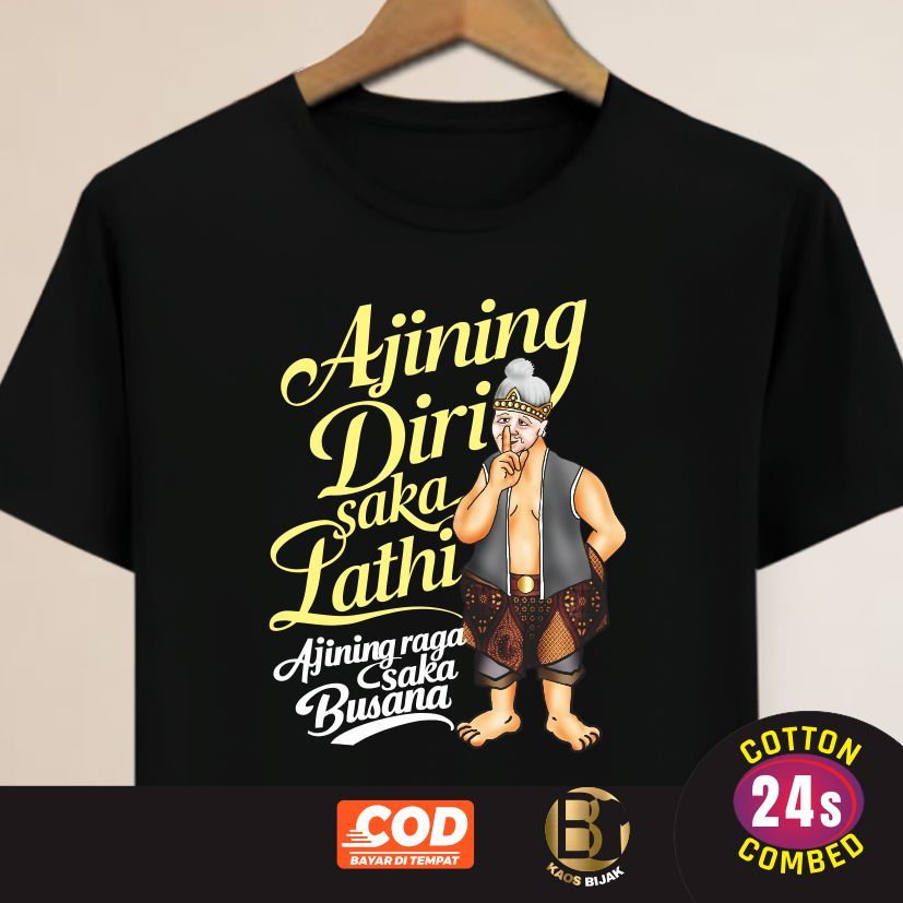 Kaos Bijak Jawa Ajining Diri Saka Lathi Original Kreatif