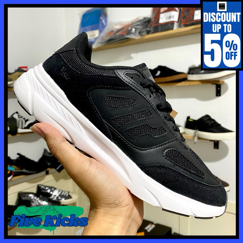 Sepatu PIERO Original - JOGGER V54 PRM BLACK WHITE DARK GREY PIE210000083
