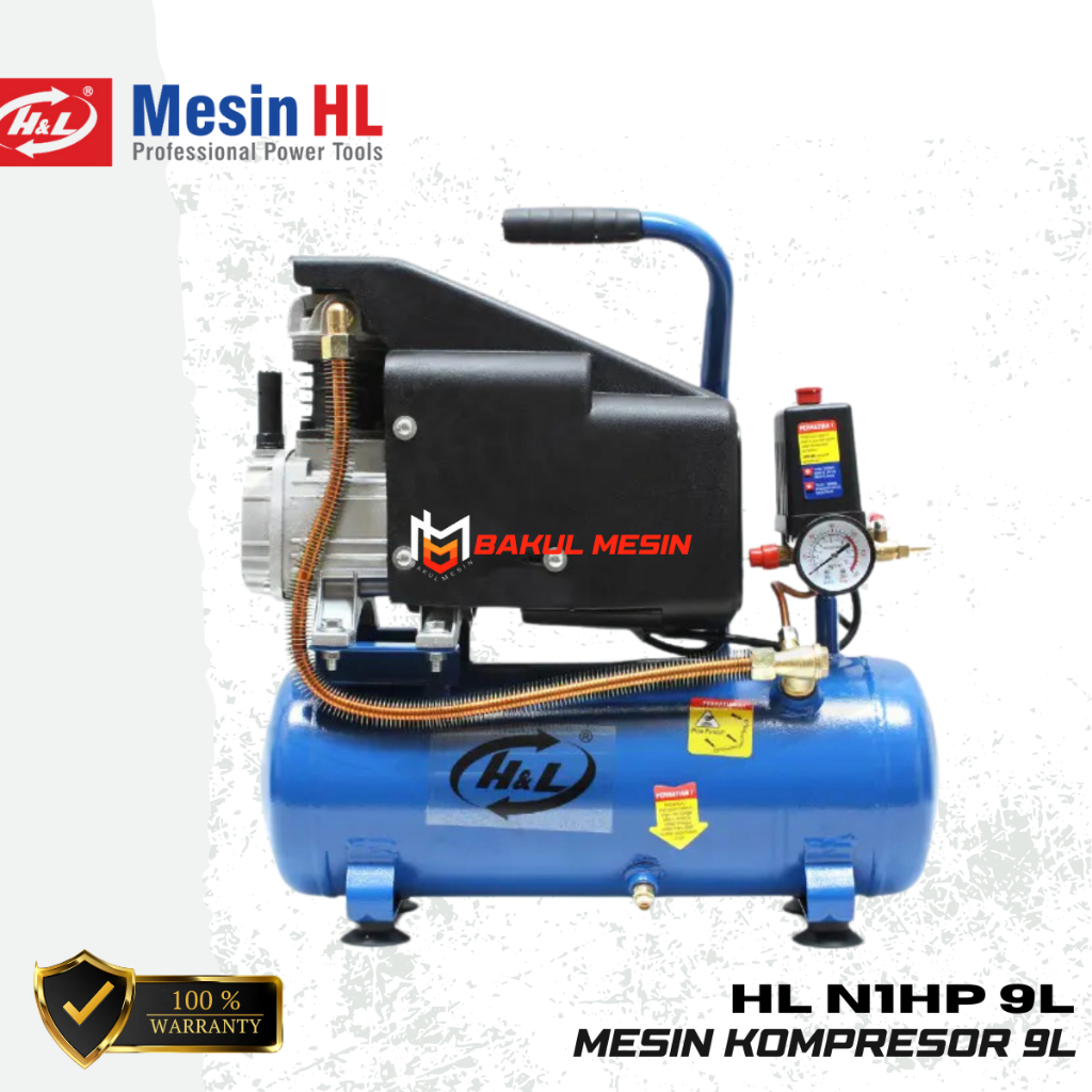 H&L HL N1HP 9L Mesin Kompresor Angin Compressor 1HP
