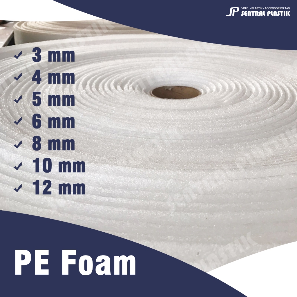 (INSTAN) PE FOAM 3mm 4mm 5mm 6mm 8mm 10mm 12mm foam sheet, busa PE (harga per meter) NO RETUR/REFUND