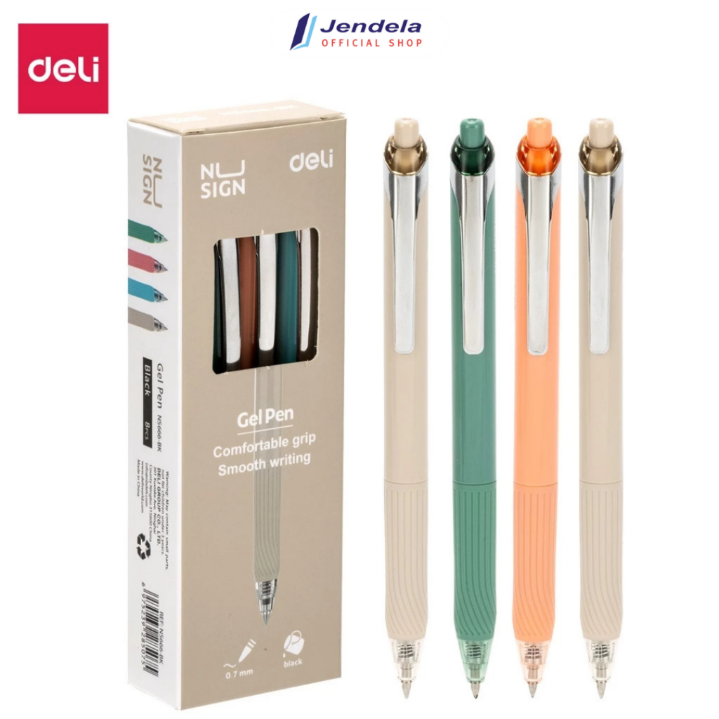 

Bolpoin GelPen Deli Nusign Retracable Gel Pen Cetak 0.7 mm Tinta Hitam Biru Body Pastel Bolpoin Fancy Untuk Sekolah Kantor NS666 ATK