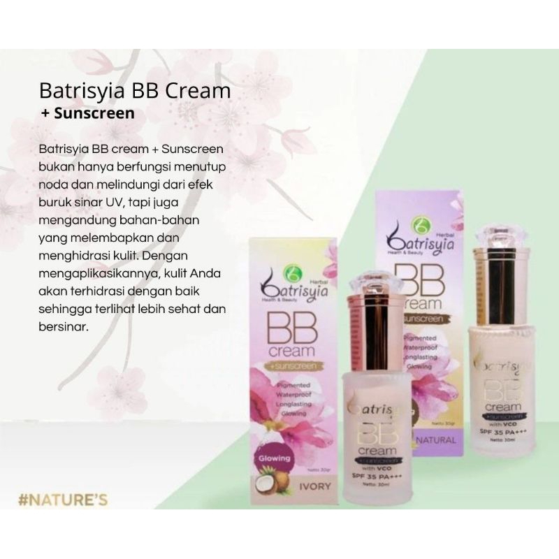 BB cream + suncreen Batrisyia/ foundation/ BB cream glowing