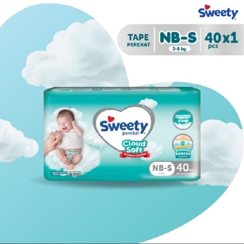popok sweety silver NB40