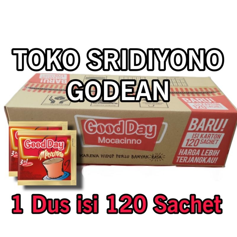 

GOOD DAY MOCACINNO 1 DUS ISI 120 SACHET EXPIRED LAMA STOCK BARU TERUS
