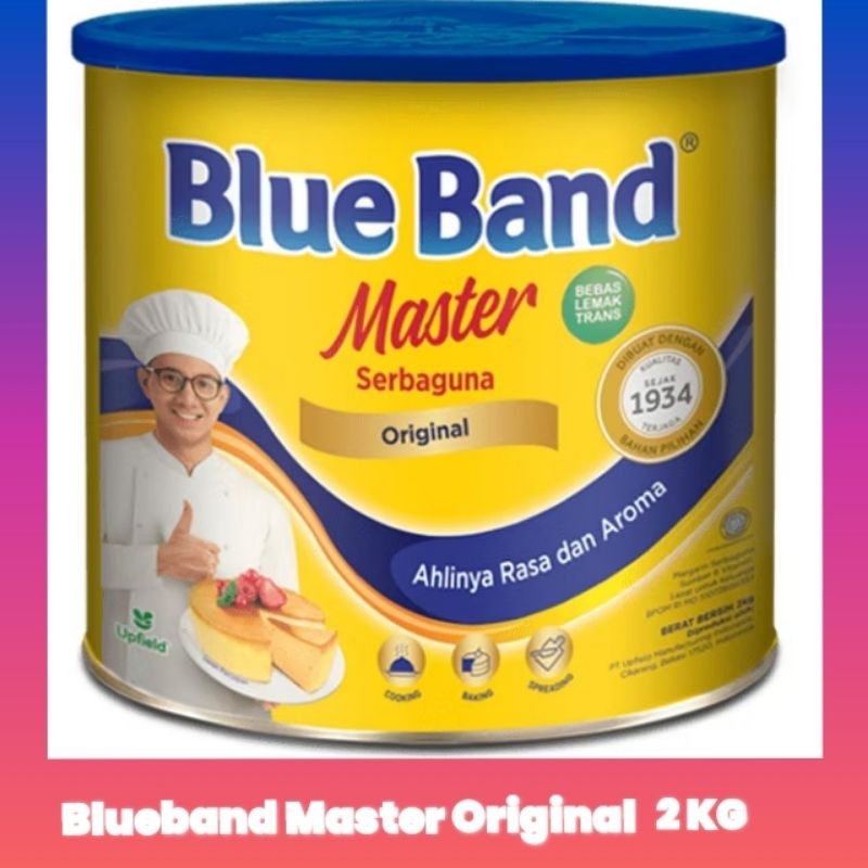 

Blue Band Master Margarin Original kaleng 2 KG /Margarin Blueband 2kg