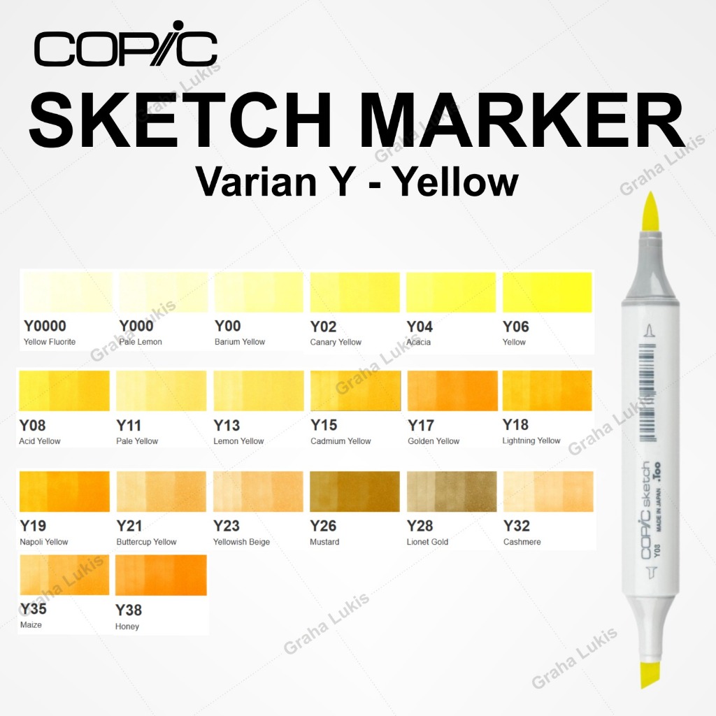 

COPIC SKETCH MARKER VARIAN Y - YELLOW