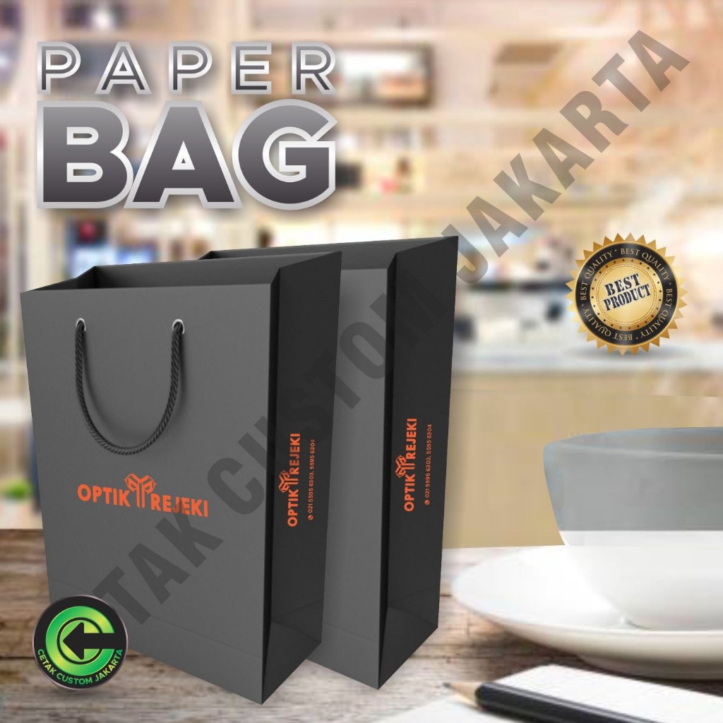 

Custom Cetak Paperbag Full Print Laminasi/ Paperbag Kosmetik/ Goodiebag