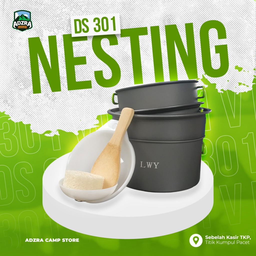 DS 301 | Nesting DS 301 | Cooking Set DS 301 | Cooking Set Camping | Alat Memasak Camping | Outdoor