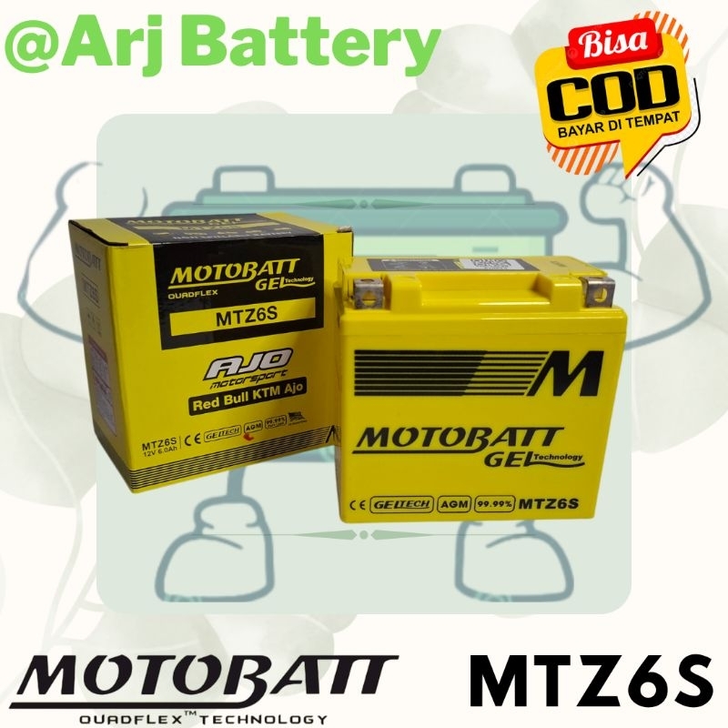 Aki Motor Vario 125, Pcx150, Cbr150, CB150R, MOTOBATT MTZ6V GEL Aki Kering