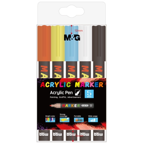 

TBMO M&G ACRYLIC MARKER SET 5 COLORS - 109506/APL976D8