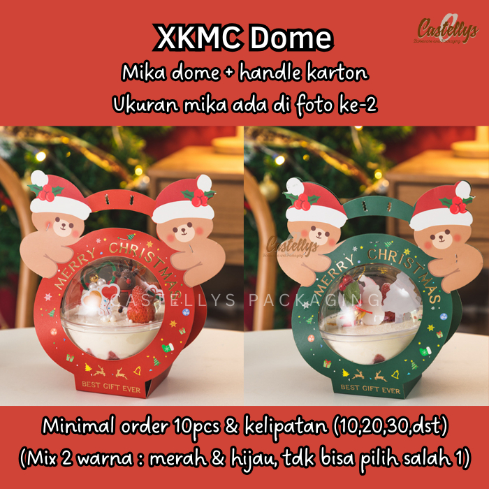 

Kotak Box Mika XKMC Dome Natal Kue Dessert Tiramisu Pudding Natal Christmas