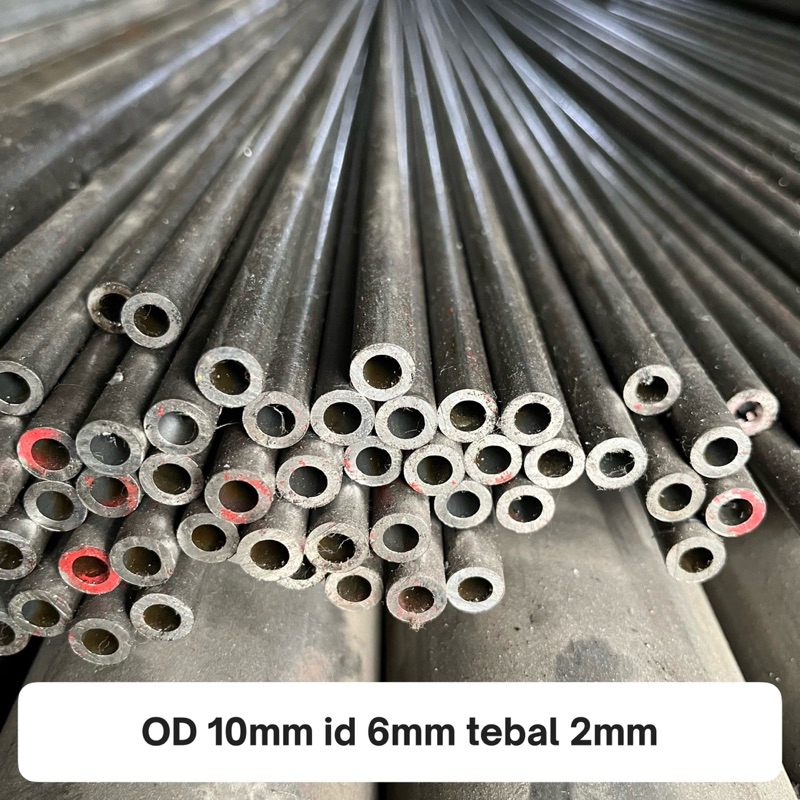 pipa besi seamless od 10mm id 6mm tebal 2mm