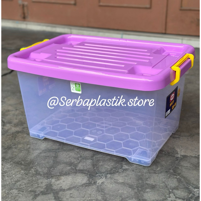 Container bening transparan 45L / box serbaguna / box transparan / boxtransparant warna / container 
