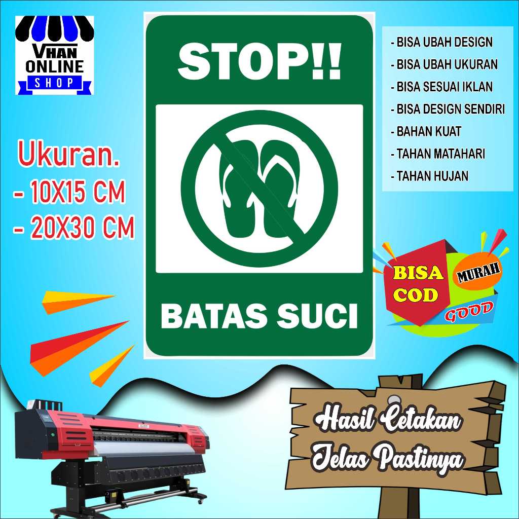 

Sticker Tempelan Batas Suci Gambar Jelas Hijau