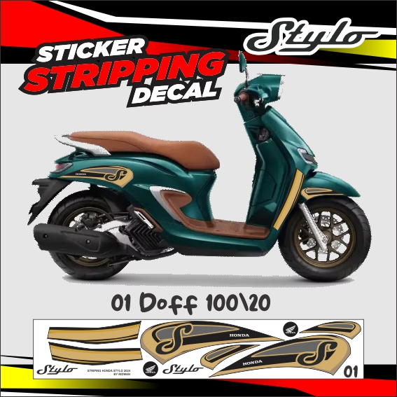 Sticker decal striping Honda Stylo 160 variasi semua ready packing aman