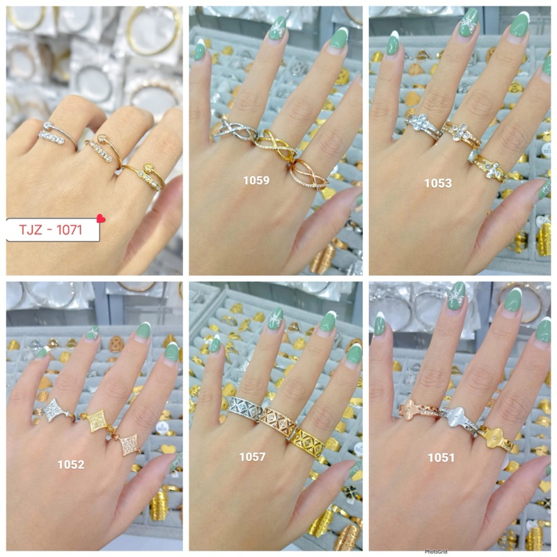Cincin Permata Titanium Wanita kasual
