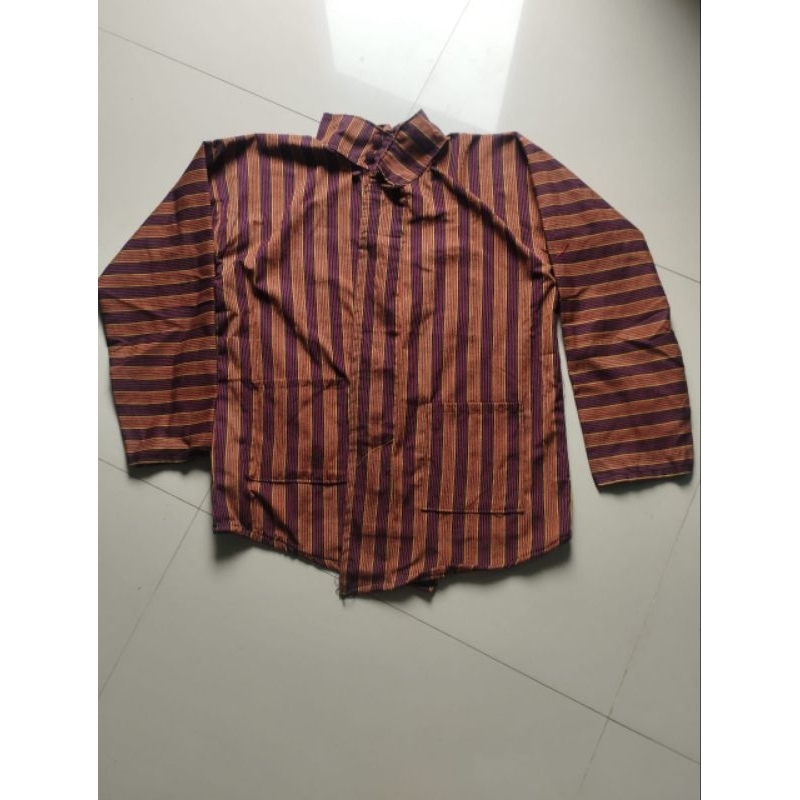 surjan lurik dewasa warna ungu ukuran lengkap