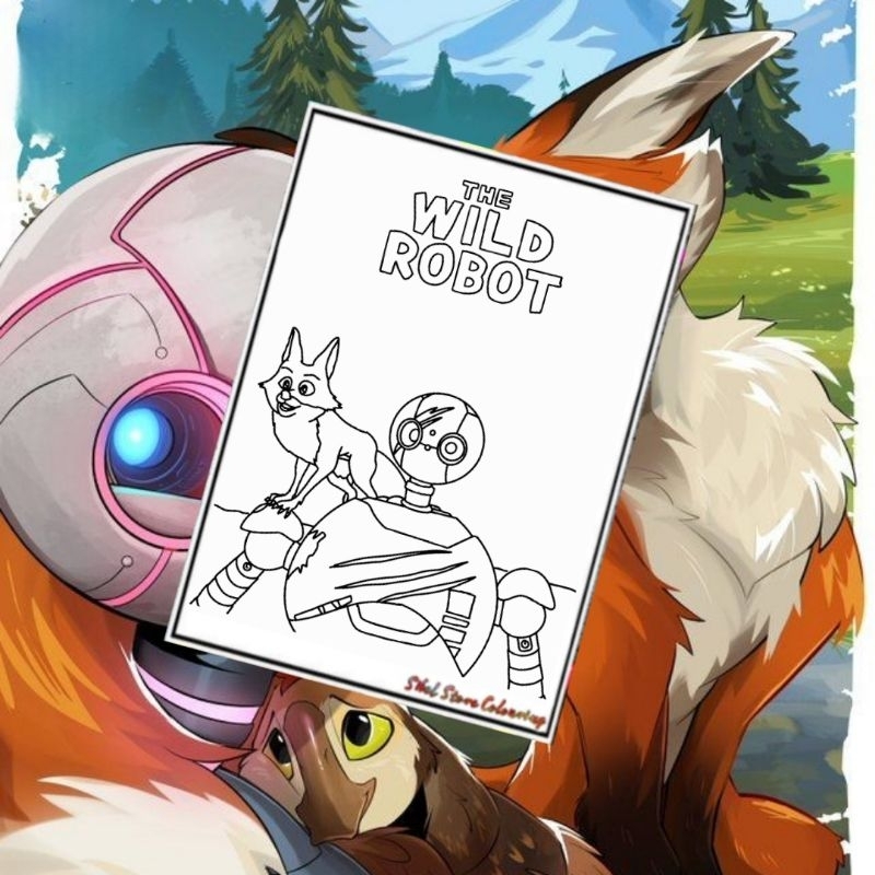 

Kertas Mewarnai Anak Karakter The Wild Robot / Kertas Gambar (10 Lembar) / Kertas Mewarnai Anak TK / PAUD / SD