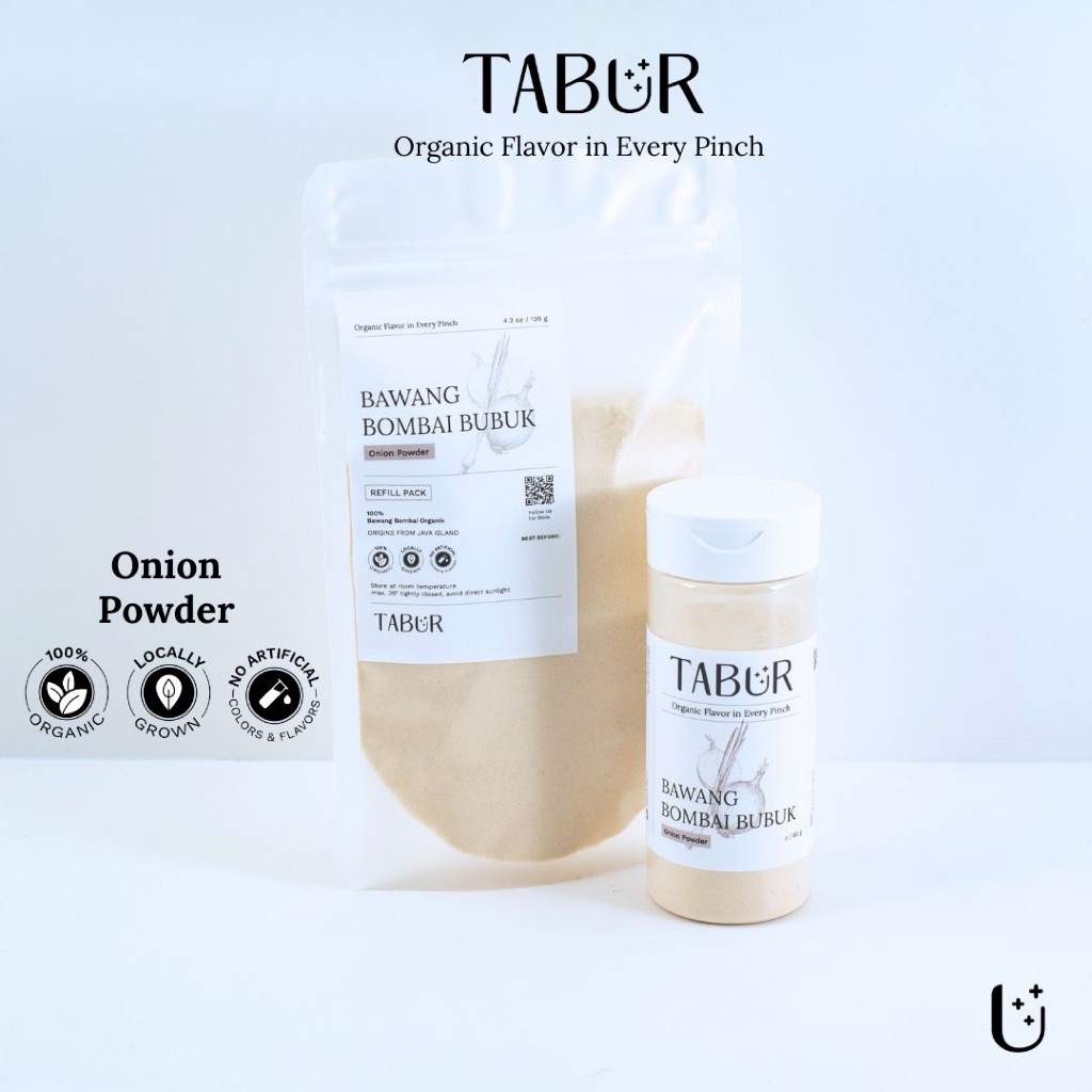 

Tabur Bumbu Dapur Organik Bawang Bombai Bubuk (60g) - Onion Powder Organic