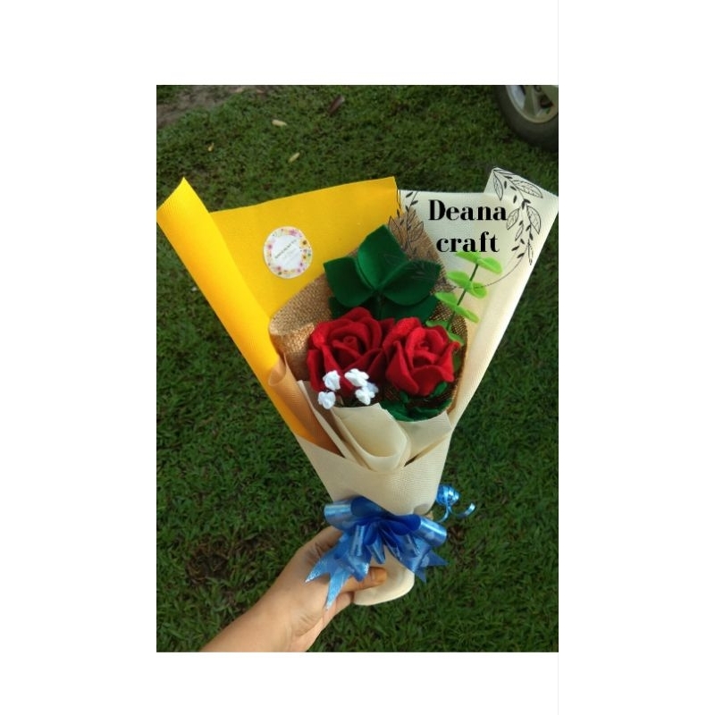 Buket mawar flanel