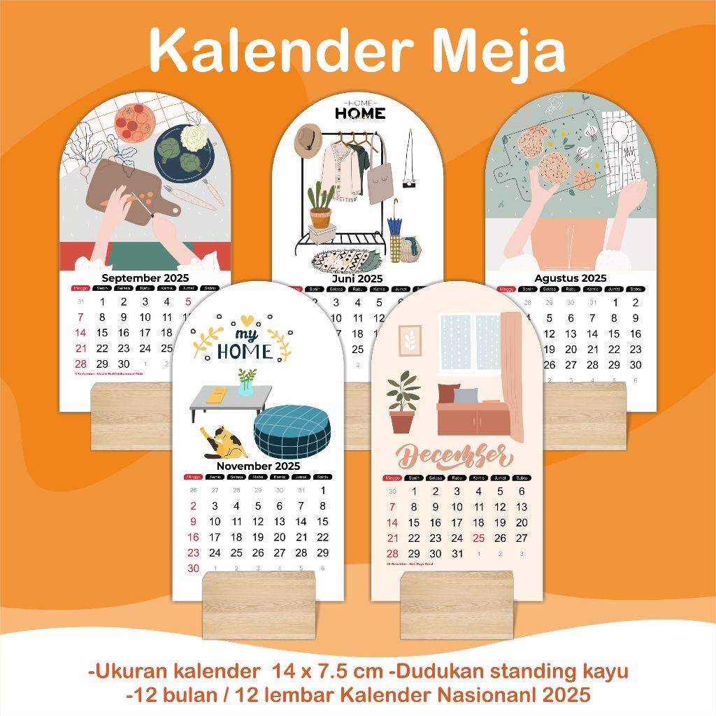

Kalender meja standing 2025 - desk callendar - kalender mini standing 2025