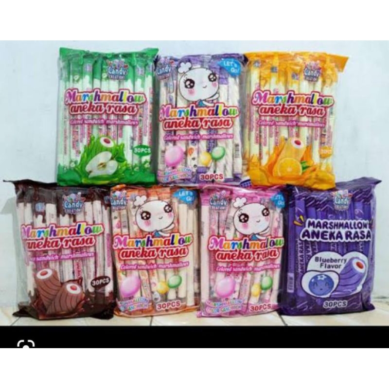

marshmallow aneka rasa isi 20 pcs