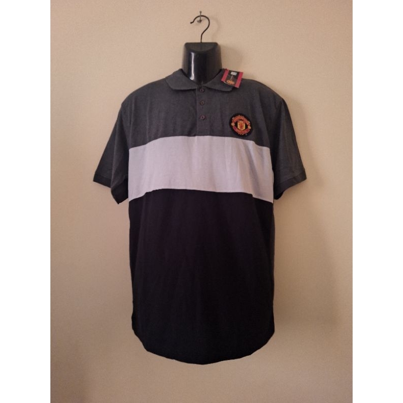 Manchester United Classic Tipped Collar polo pria size L