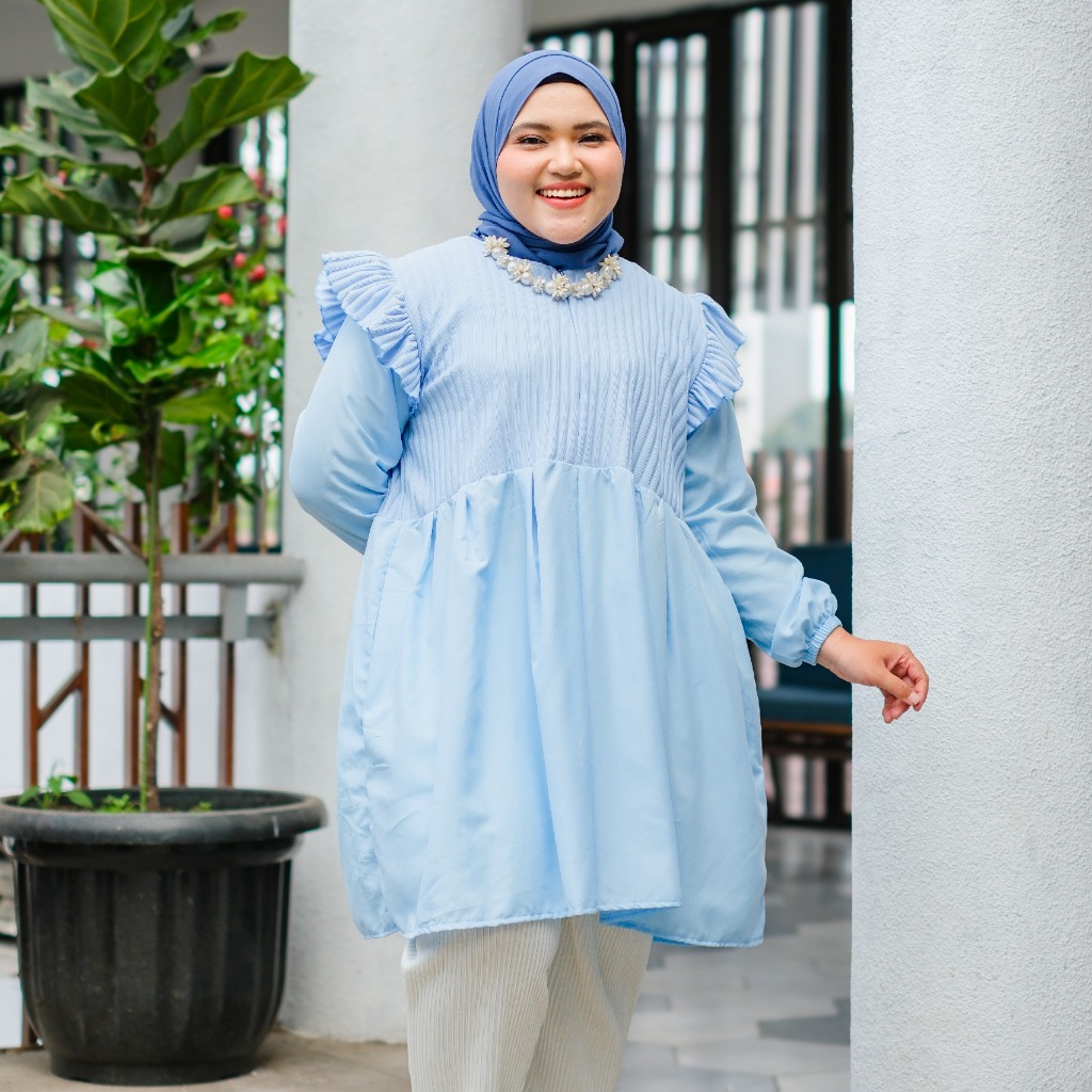 Siselyo Airi Tunik Size Plus - Tunik Wanita Bigsize - Tunik Busui - Dress Jumbo