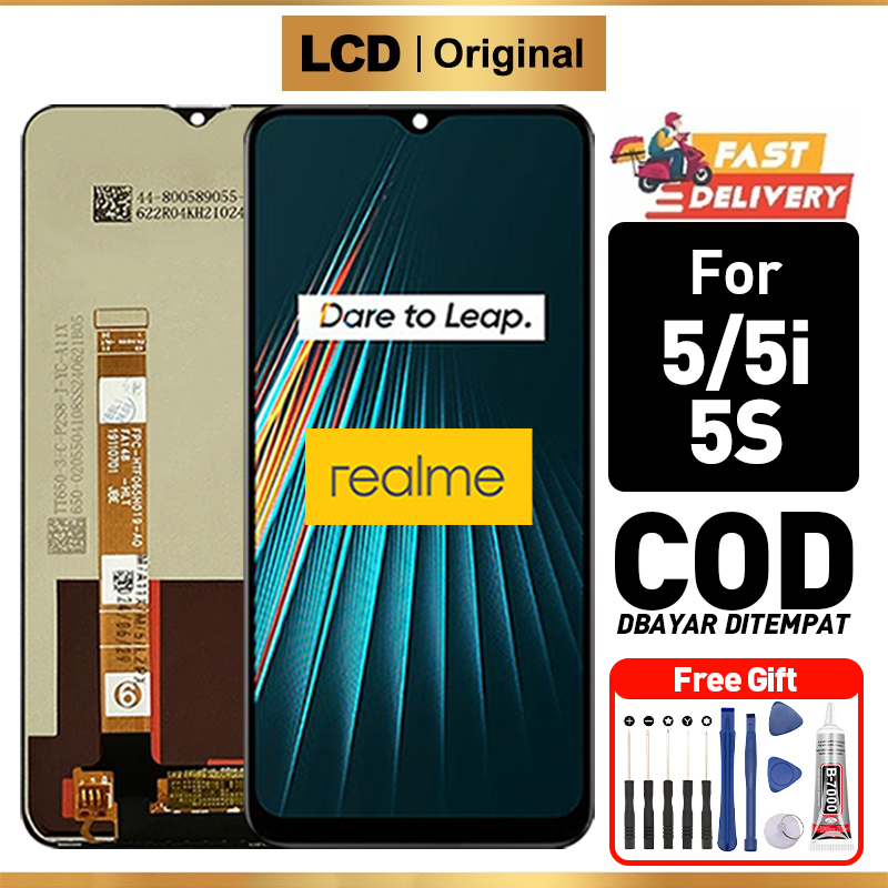 LCD Realme 5 Realme 5i Realme 5S Original 100% LCD Touchscreen asli Fullset Ori Compatible For Glass