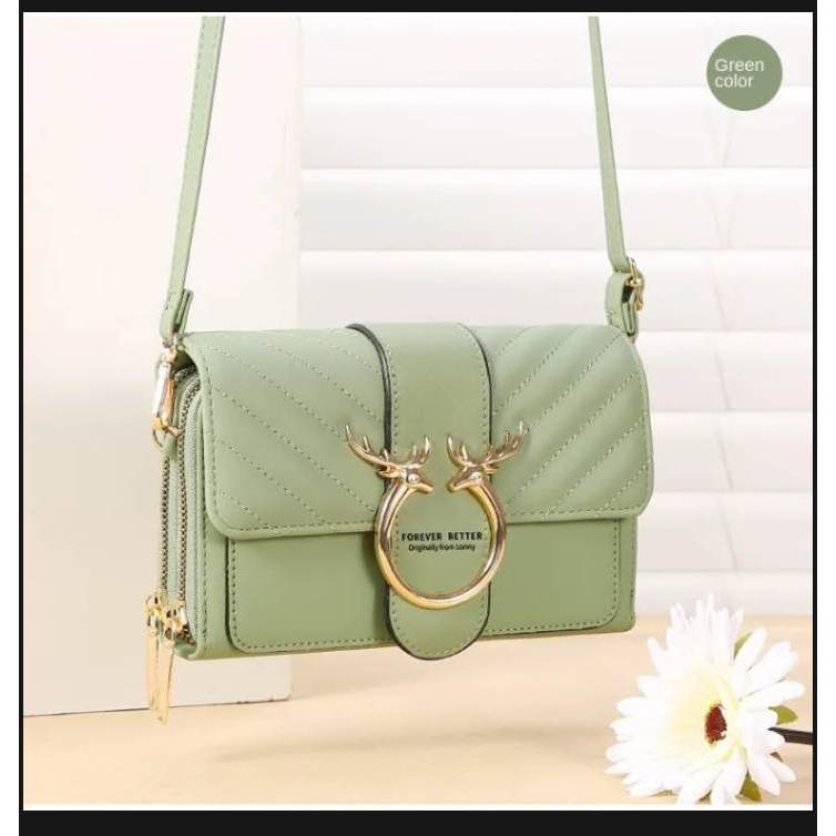 DOMPET TANDUK TERBARU./TAS.SELEMPANG.WANITA/DOMPET.SELEMPANG.KEKINIAN.ALA.KOREA