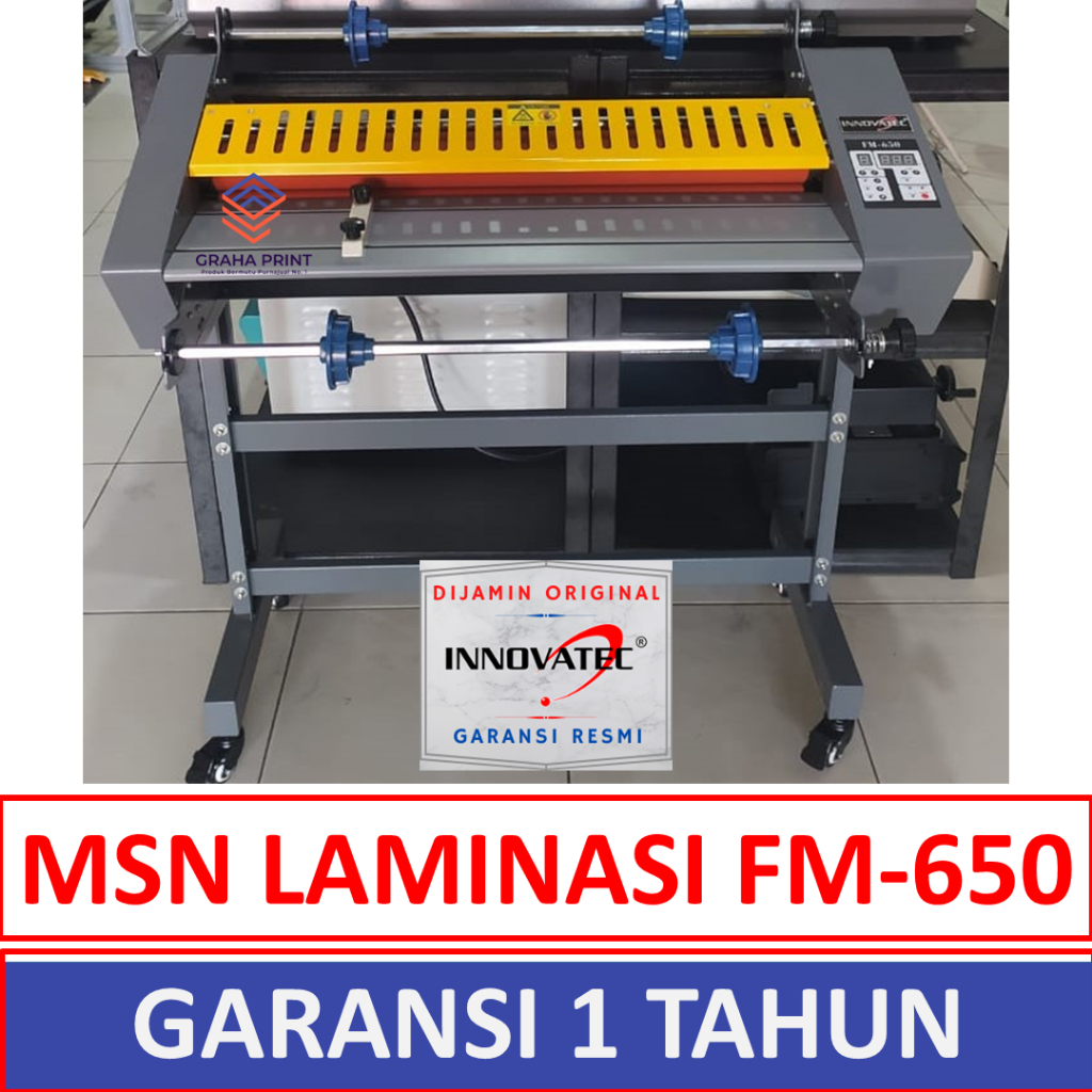 Mesin Laminasi Roll Innovatec FM650 - Mesin Laminasi High Press - Mesin Laminasi Thermal Roll Besar 