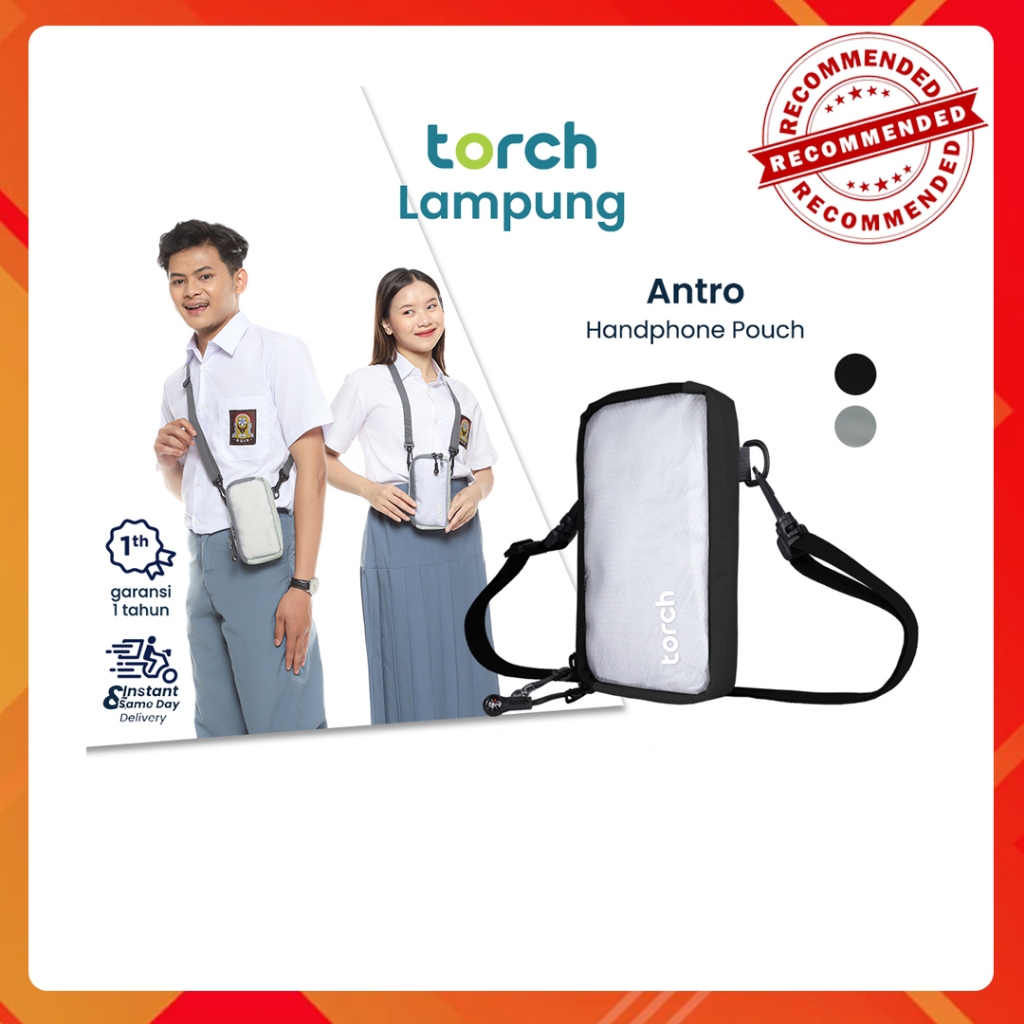 TORCH Antro Tas Pouch HP Transparan Tas Selempang Mini Anti Air Stationery Pria Wanita Unisex