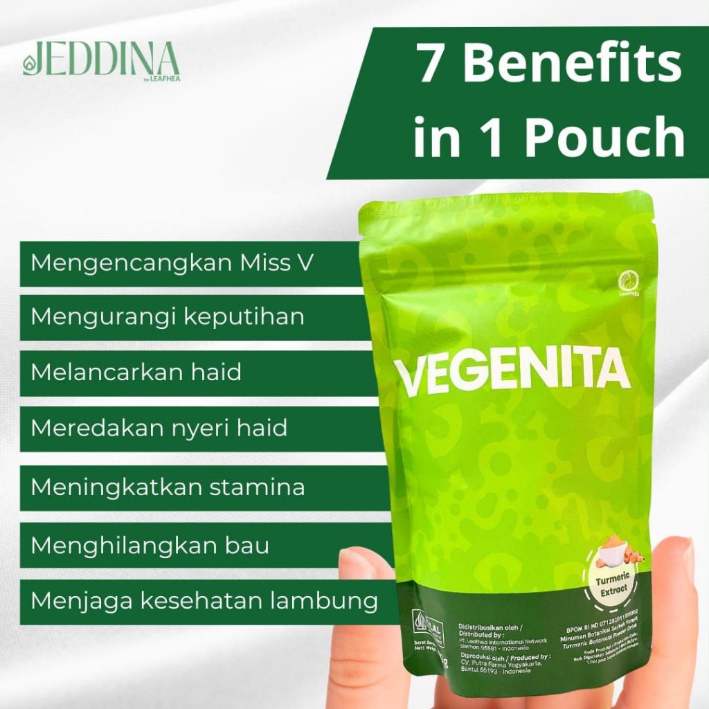 

VEGENITA-Minuman Kewanitaan Melancarkan Haid & Menghilangkan Keputihan, Merapatkan Miss V , BPOM & Halal