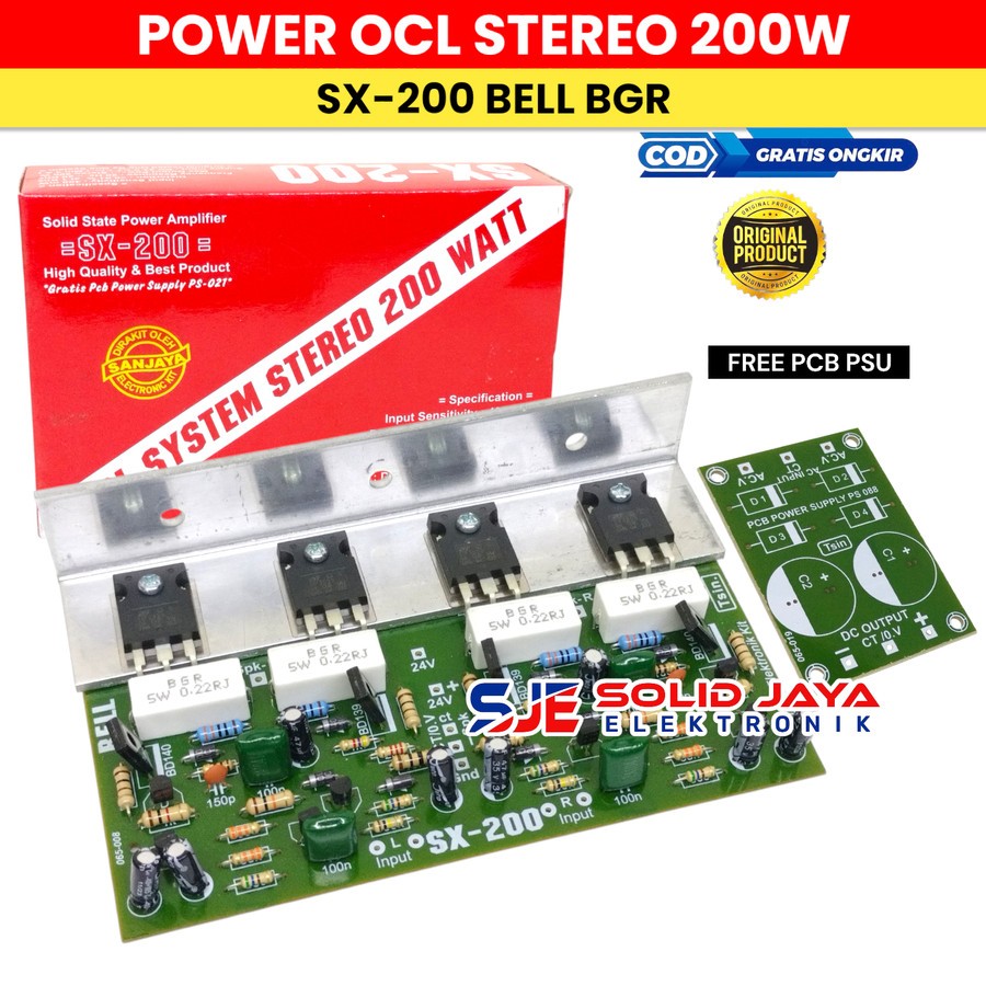 Power Stereo 200W SX-200 BELL - Power 200 Watt Stereo SX 200 SX200