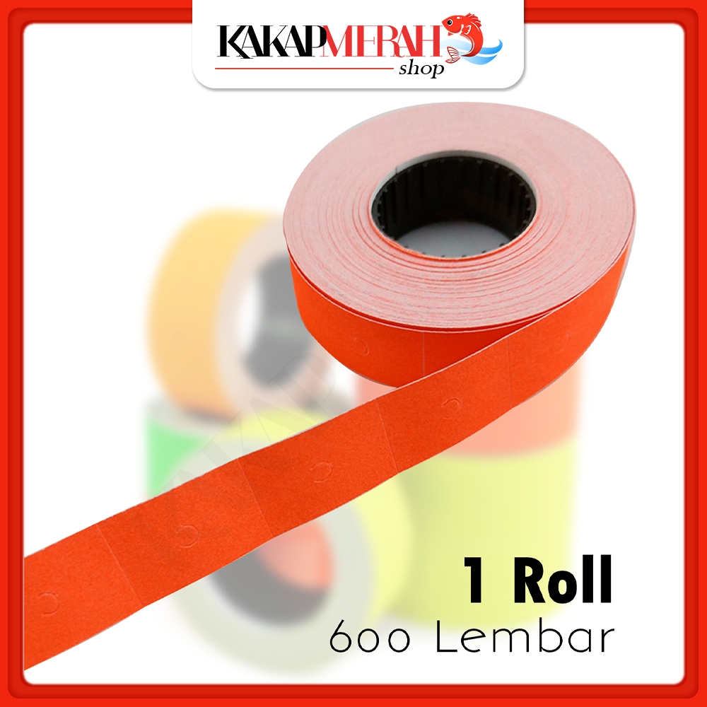 

Label Roll Single Price Labeller Refil Kertas Stiker Label Harga Warna Warni