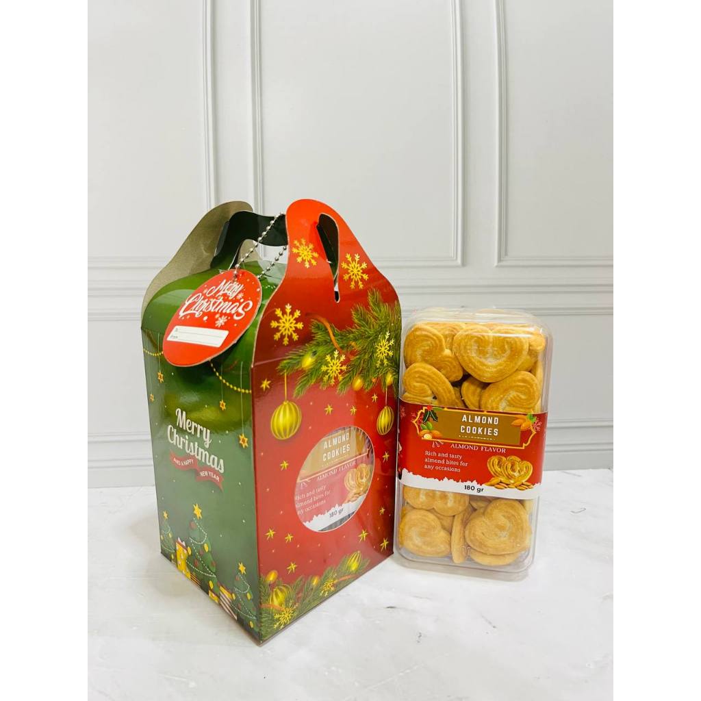 

Promo 7.7 NEW Grosir Hampers Natal Premium isi 1 Cookies cokelat, ALmond dan Mini FLoral / Parcel