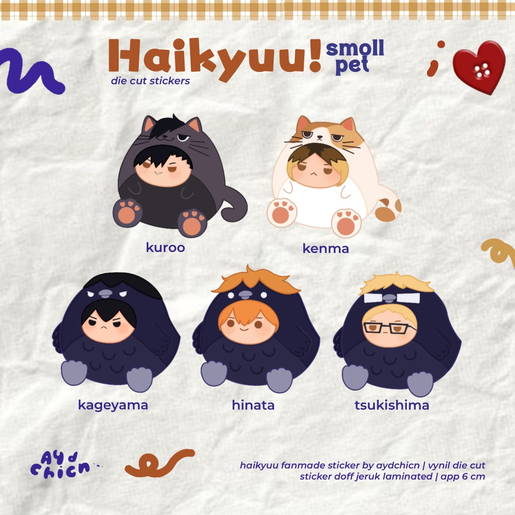 

Haikyuu Sticker Die Cut Karasuno Nekoma by aydchicn