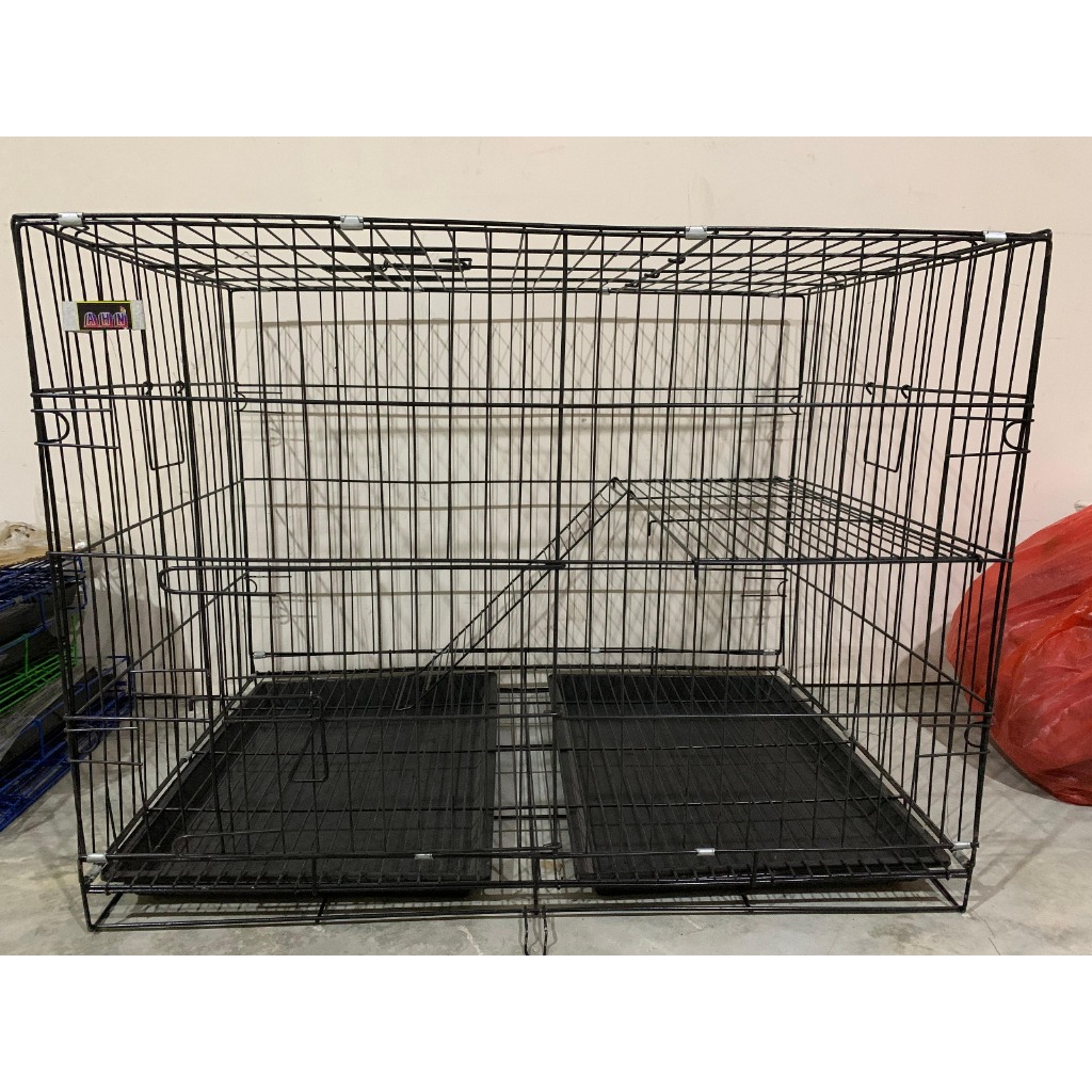 Kandang Kucing 90 Cm Kandang Besi Tingkat Lipat Anak Anjing Kelinci