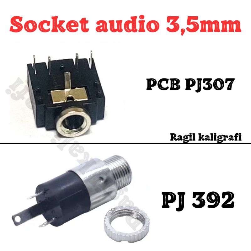 SOCKET AUDIO PJ 307 3,5mm - SOCKET AUDIO 3,5MM PJ392