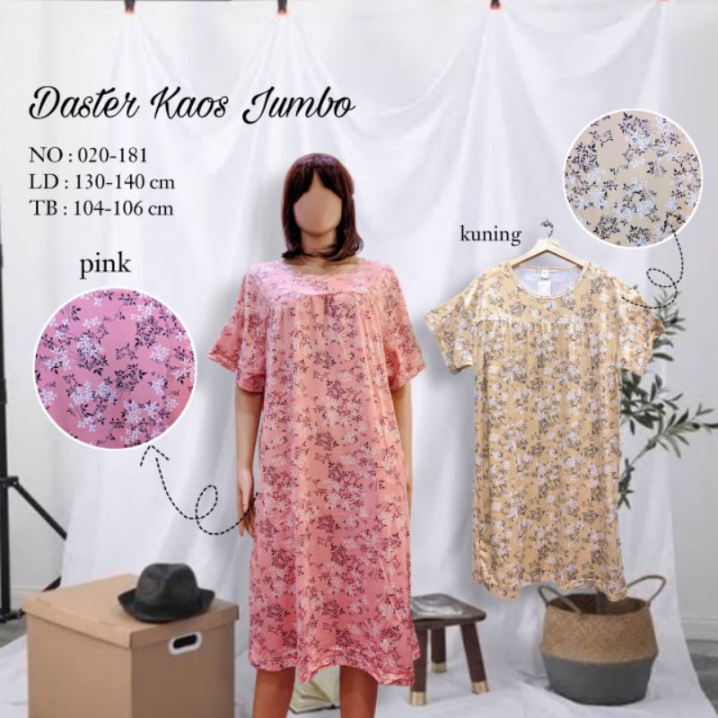 DASTER JUMBO RUMAHAN BAHAN KAOS HALUS LEMBUT