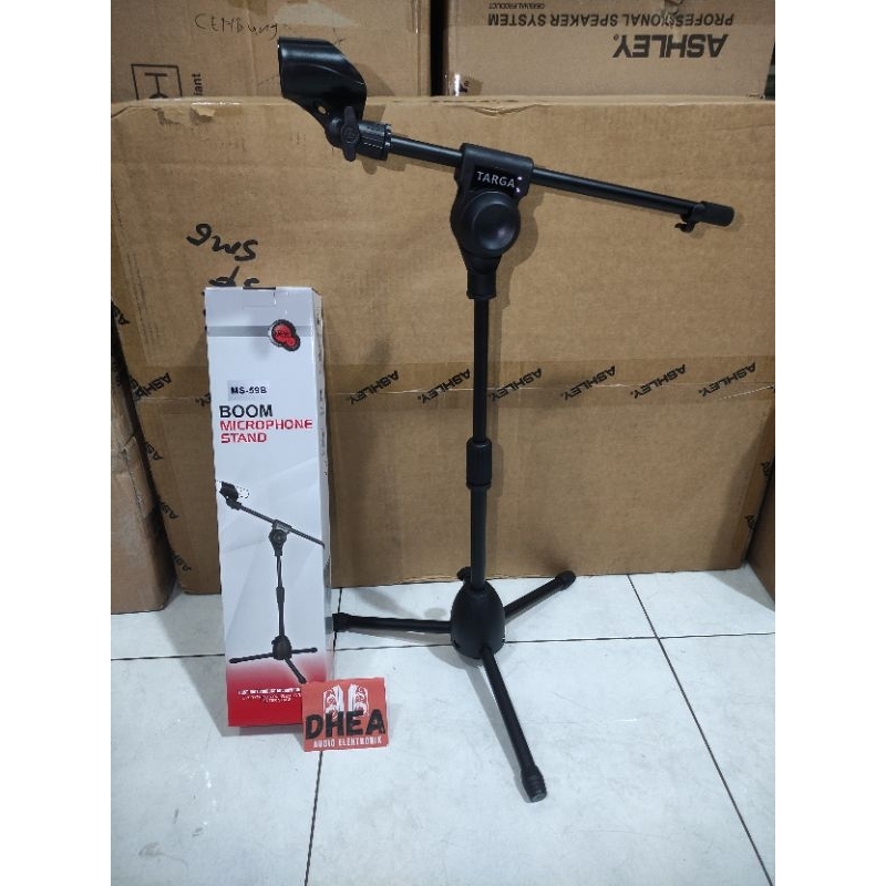 Stand Cagak Mic Pendek Targa MS-59B MS59B Boom Stand Microphone Stand Mic Meja Original Targa Kaki 3